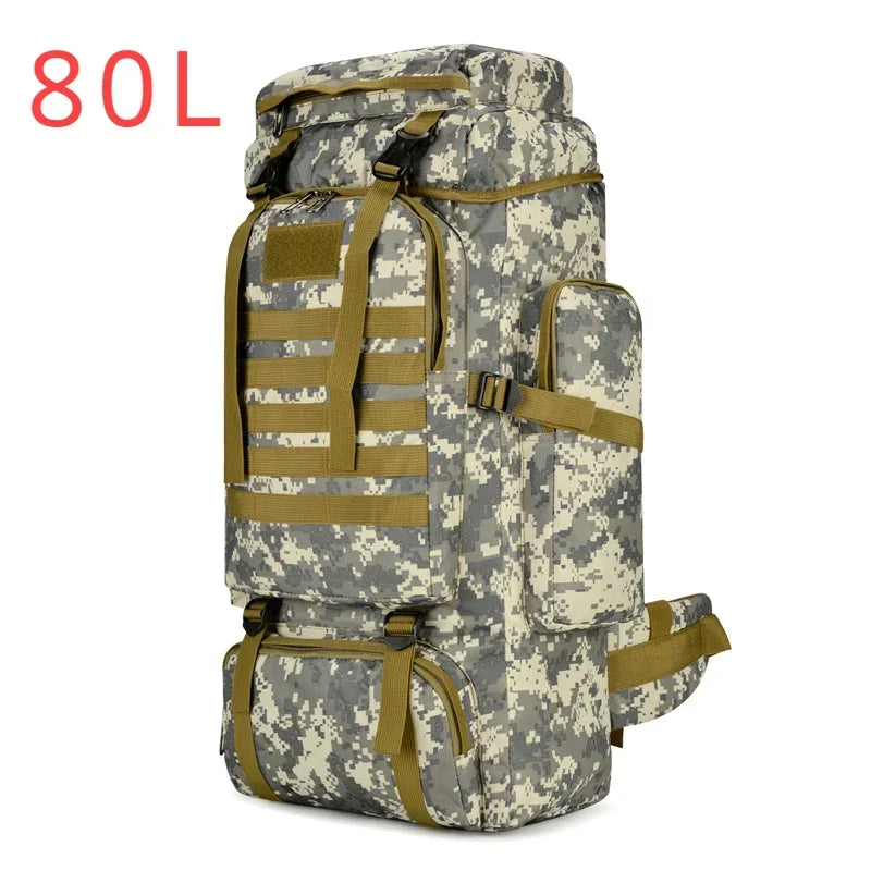 M&T Wear - 80L/100L Expandable Tactical Mountaineering Hiking Backpack