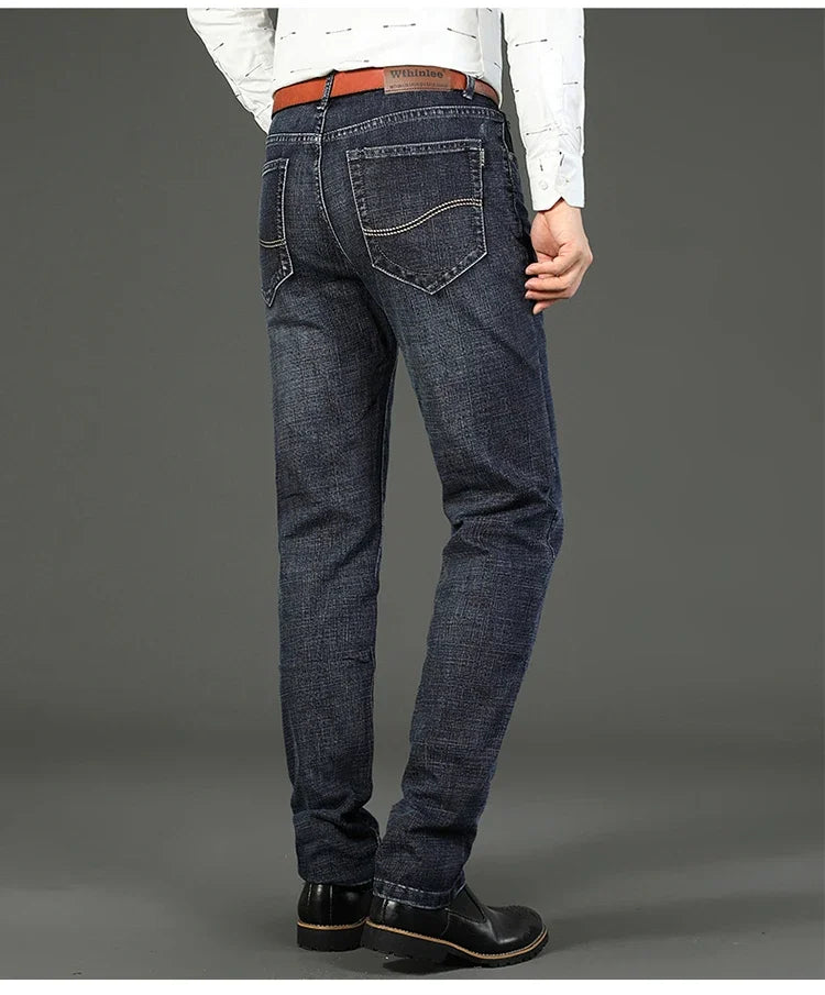 M&T Wear - Men’s Knee-Length Straight Jeans – Smart Casual Style