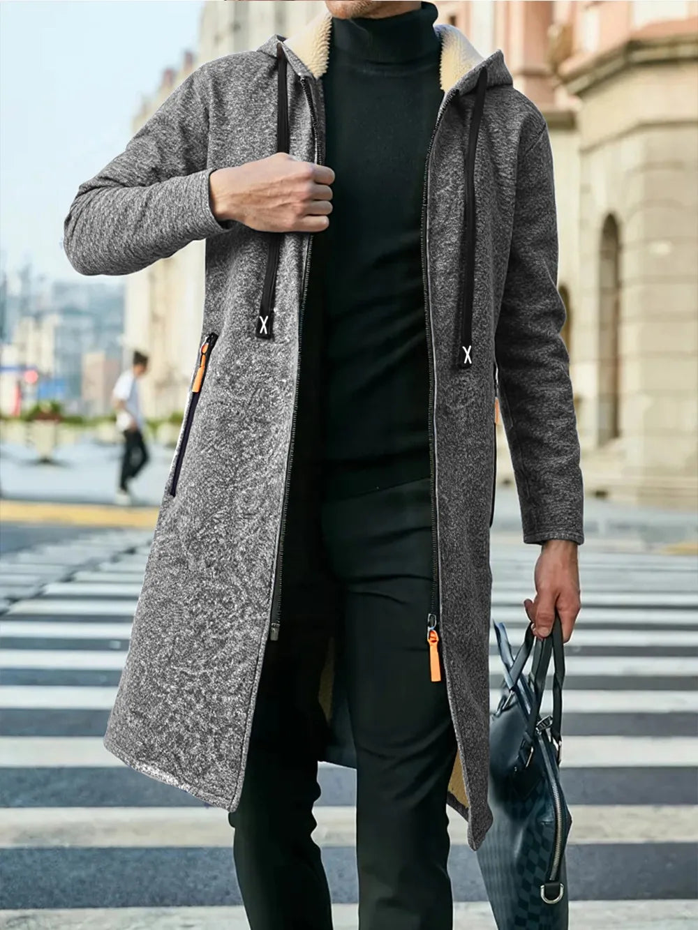 M&T Wear Men’s Thickened Winter Overcoat Hoodie – Warm Fleece Casual Jacket