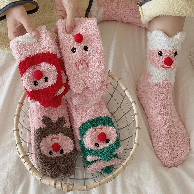 M&T Wear - Winter Women’s Thick Fuzzy Cartoon Socks