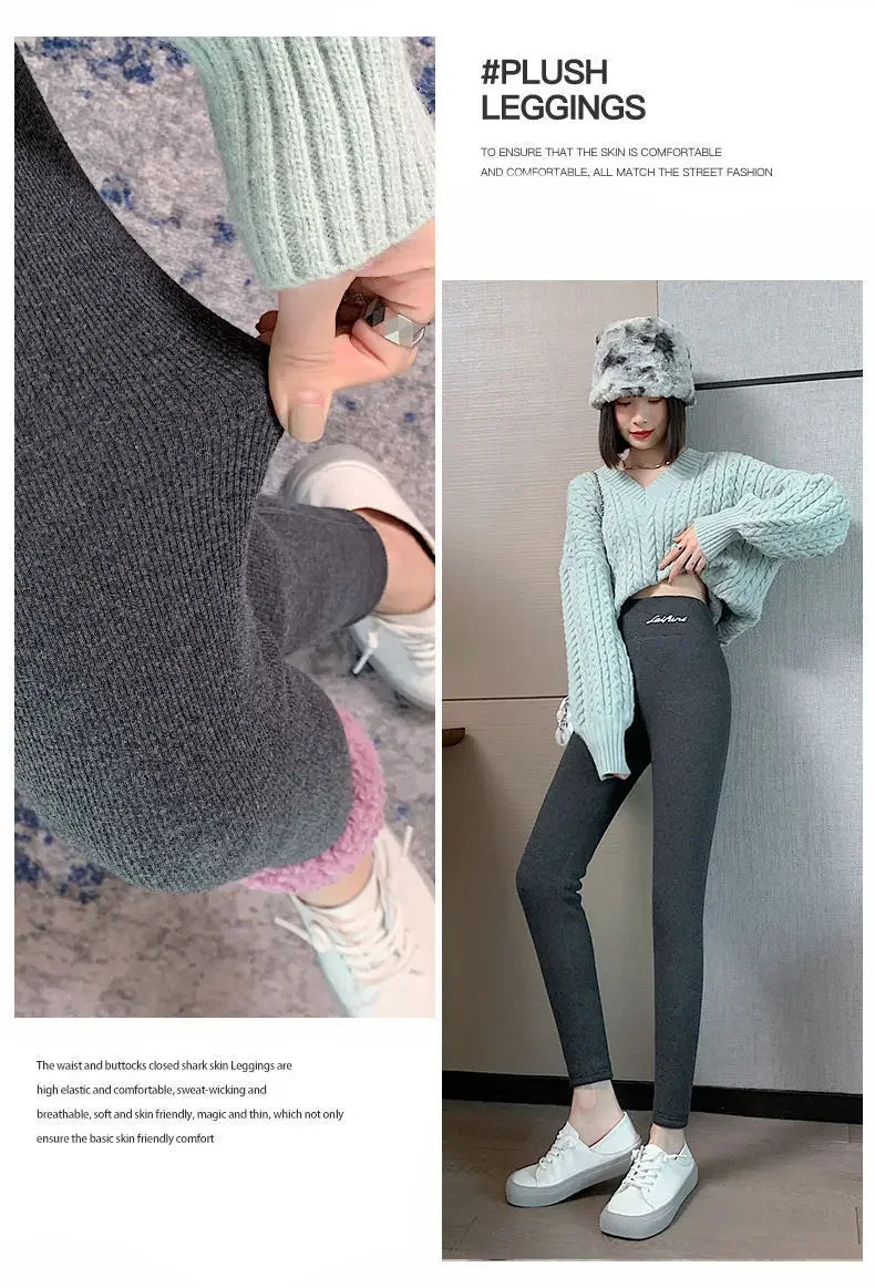 M&T Wear - Winter Velvet Thick High-Waist Leggings