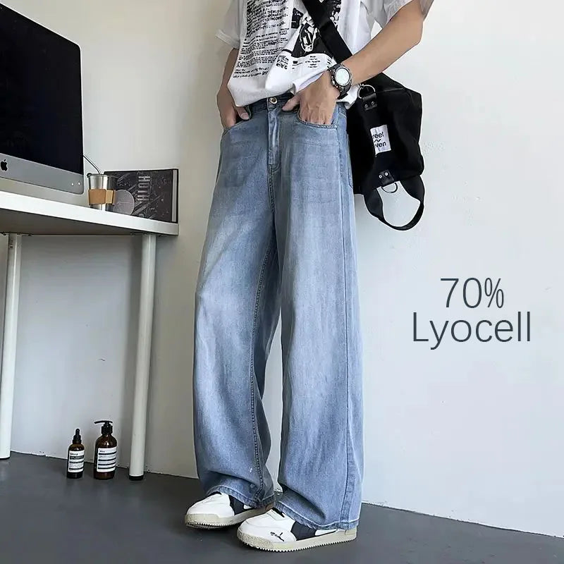M&T Wear - Men's Jeans Large Denim Baggy Pants Men's Fashion Man Male Trendy Streetwear