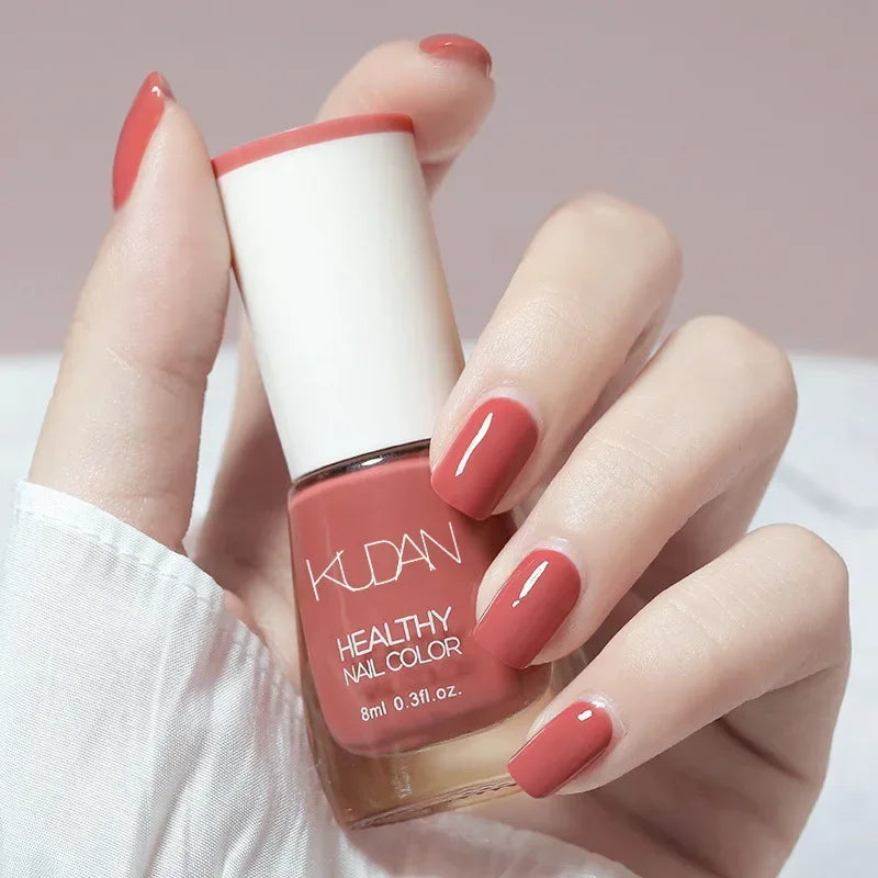 M&T Wear - White Fine Glitter Nail Polish | No Lamp Needed, Non-Peel Shiny Finish (8ml)