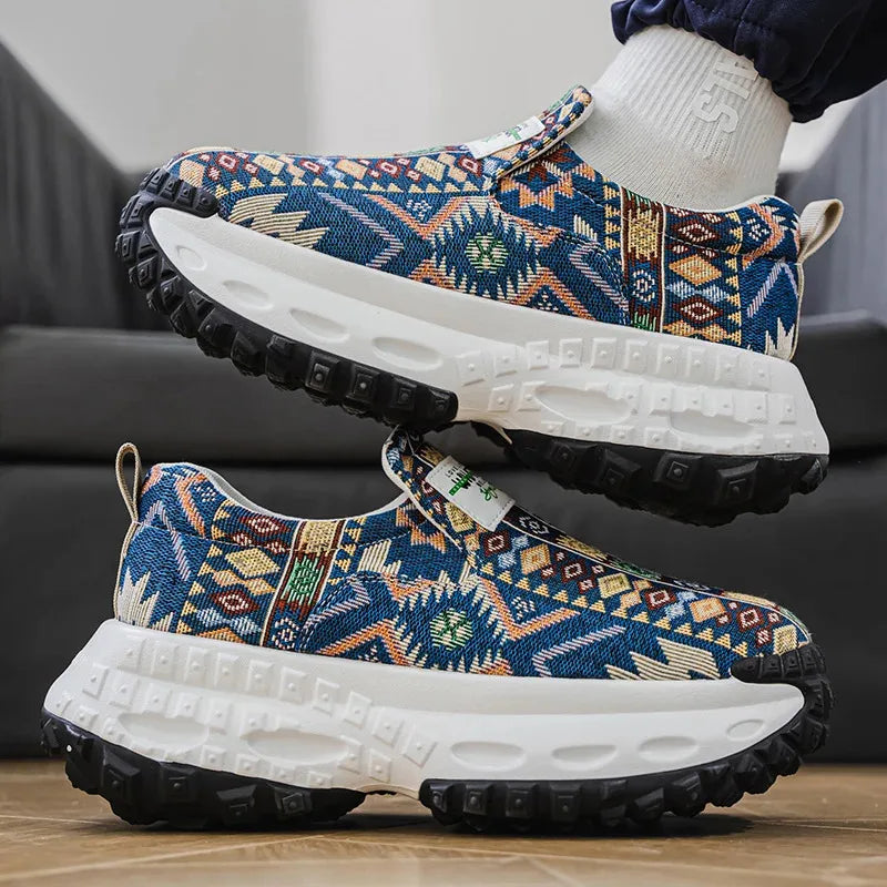 M&T Wear - Men Shoes New Casual Shoes Soft Casual Sneaker Breathable Running Shoes For Man Bohemian Style Canvas Shoes