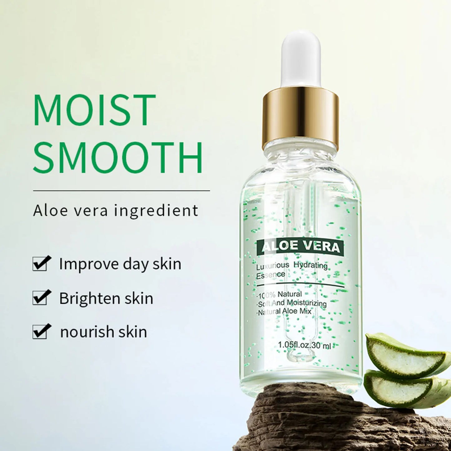 M&T Wear – Organic Aloe Vera Hydrating Essence 30ml | Luxurious Moisturizing & Acne Care Serum