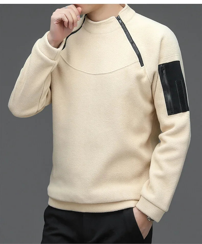 Men's Sweatshirs Spring Fall Long-sleeved T-shirt Top Loose Trend Round Neck Bottoming Shirt Lightweight Casual Sports