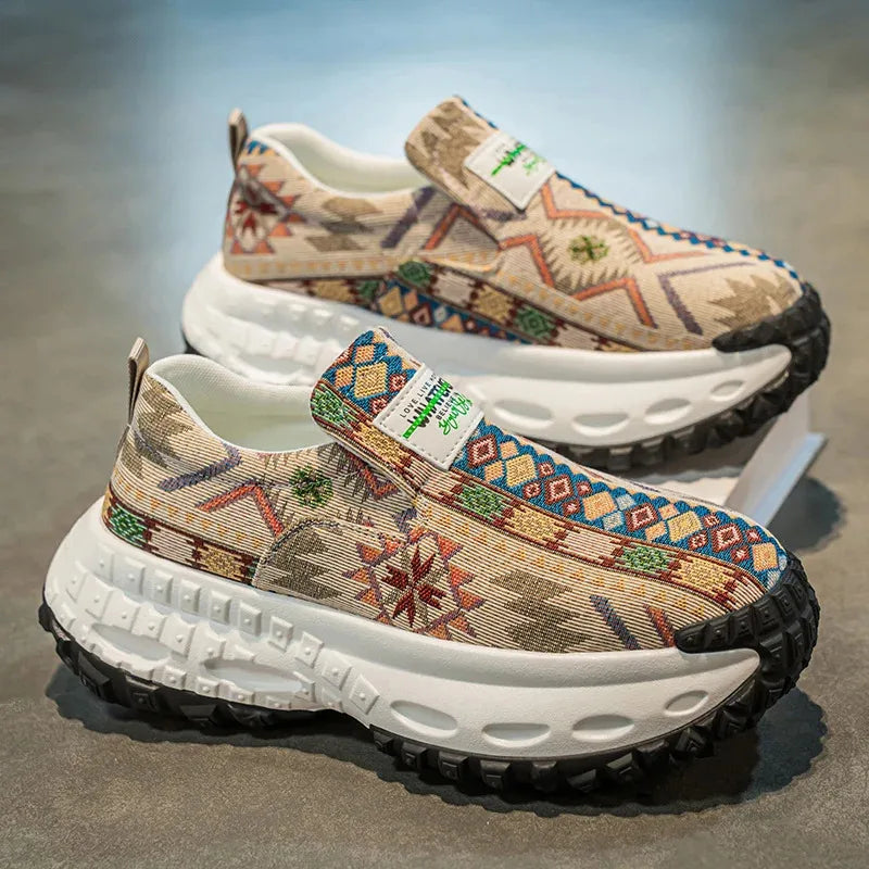 M&T Wear - Men Shoes New Casual Shoes Soft Casual Sneaker Breathable Running Shoes For Man Bohemian Style Canvas Shoes