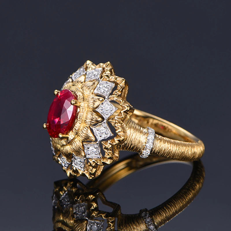 M&T Wear – Vintage Luxury Artificial Ruby Ring for Women