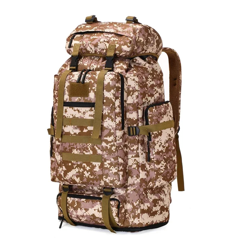 M&T Wear - 80L/100L Expandable Tactical Mountaineering Hiking Backpack