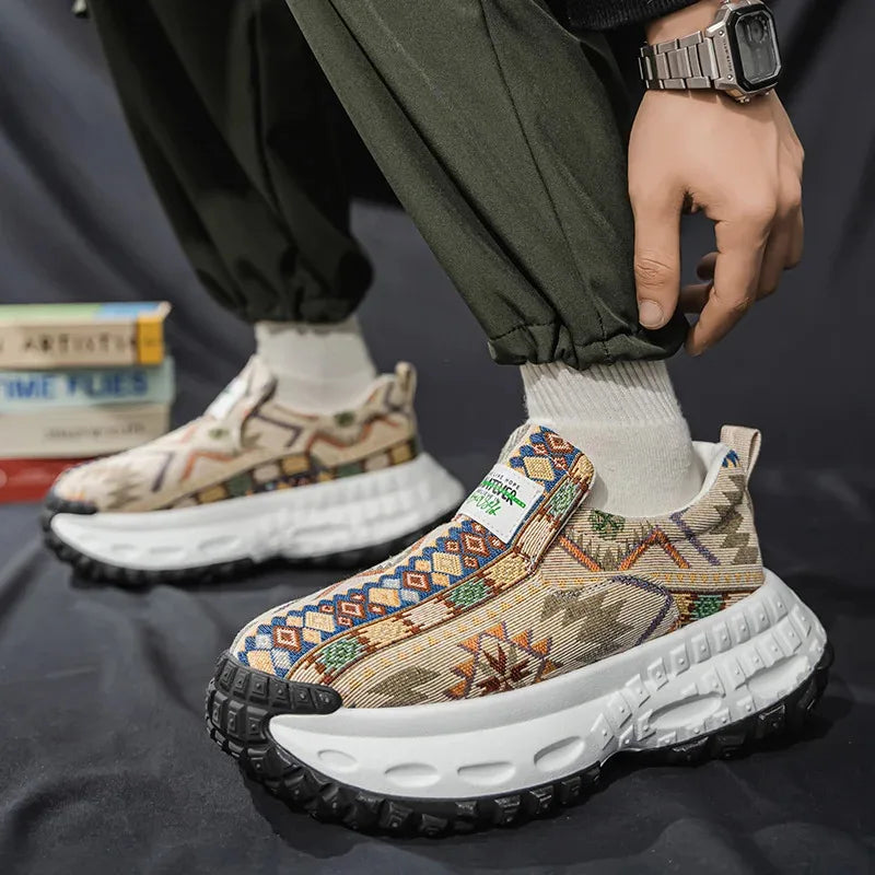 M&T Wear - Men Shoes New Casual Shoes Soft Casual Sneaker Breathable Running Shoes For Man Bohemian Style Canvas Shoes