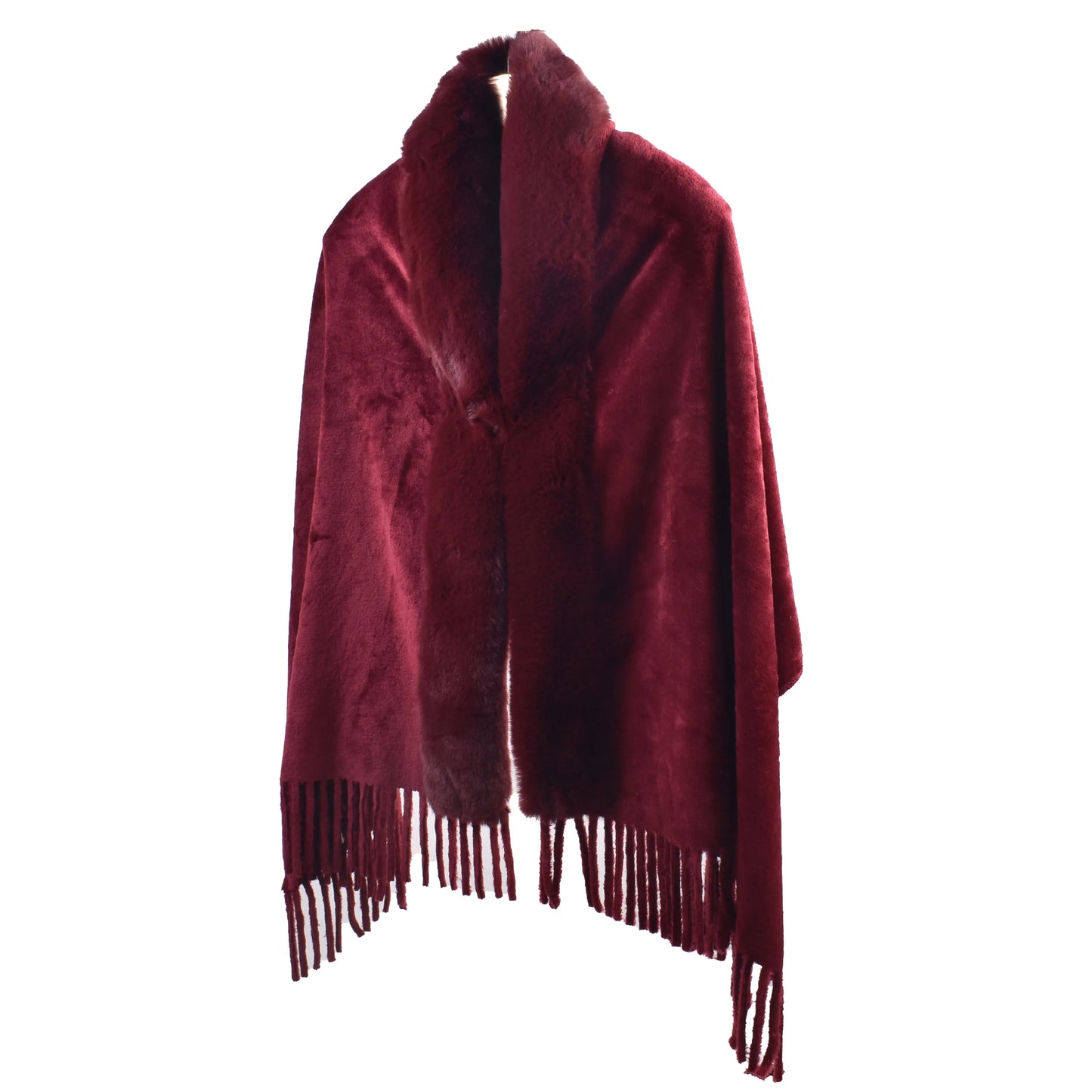 M&T Wear - Winter New Solid Color Shawl Warm Women's Wool Neck Scarf Shawl Dual purpose Thickened Dress Shawl