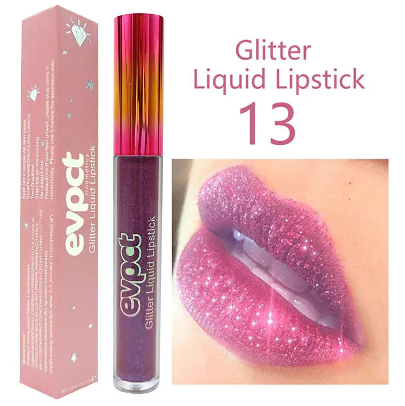 M&T Wear - Diamond Shine 15-Color Glitter Liquid Lipstick