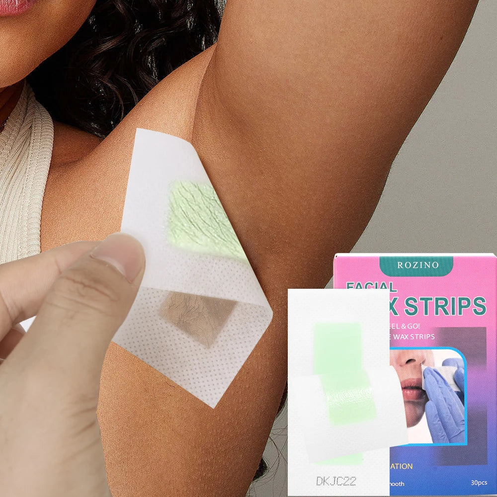 M&T Wear - 60 Sheets Hair Removal Wax Strips | Quick & Gentle Hair Removal for Face, Arms & Legs