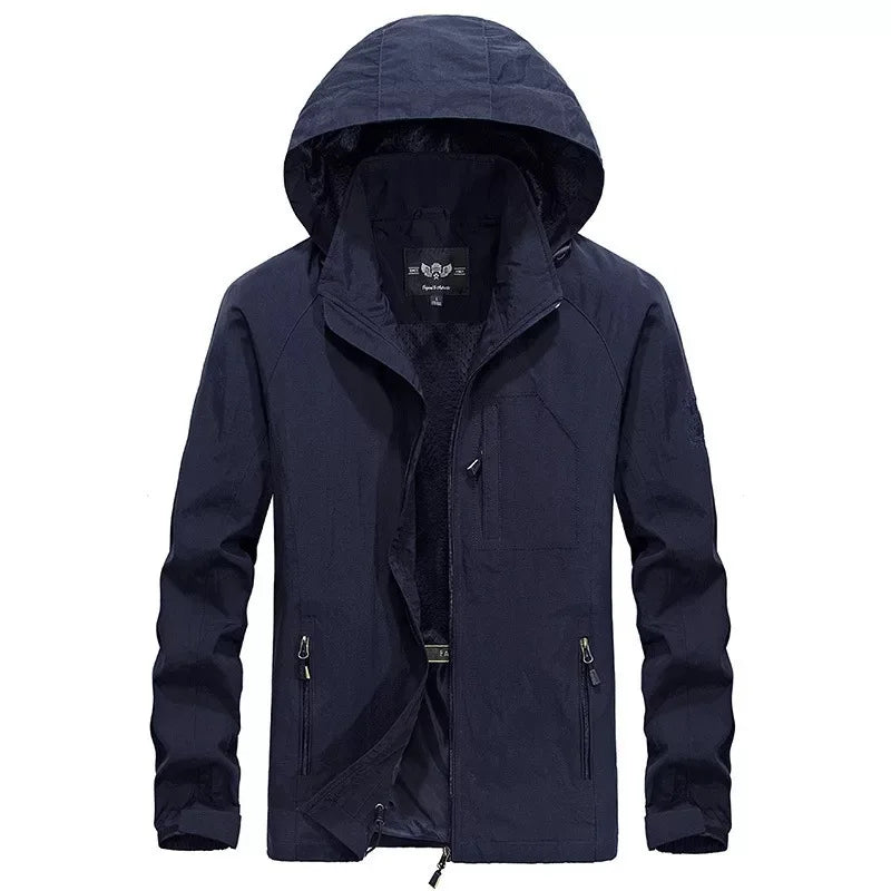 M&T Wear - Men's Outdoor Hiking Camping Jackets Waterproof Hooded Windbreaker Coat Autumn New Casual Jacket Tactics Military Jacket Men 6XL