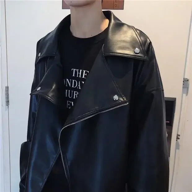 M&T Wear - Trendy Leather Jacket for Men Casual Man Coat Korean Reviews Many Fast Delvery Stylish Harajuku Y2k Cold Vintage New In Deals