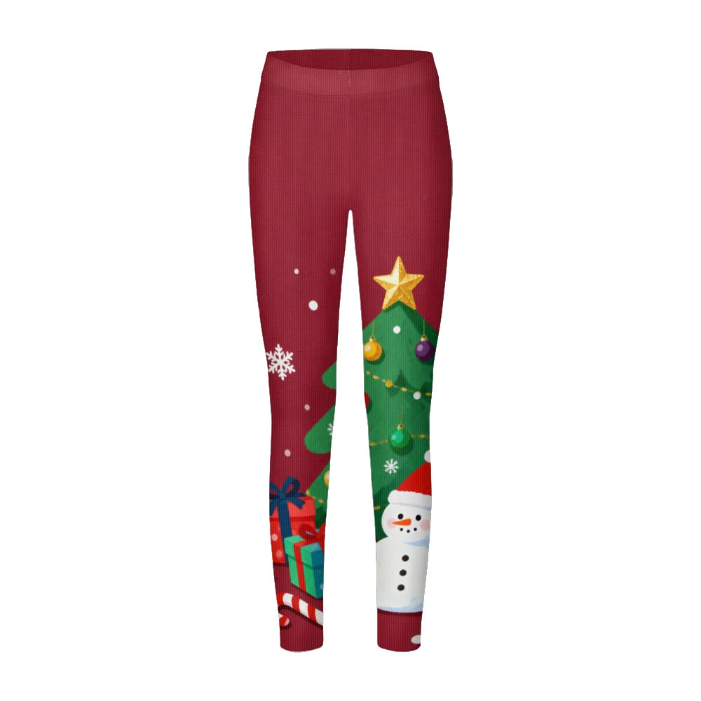 M&T Wear - Winter Snowflake & Checkered Warm Leggings