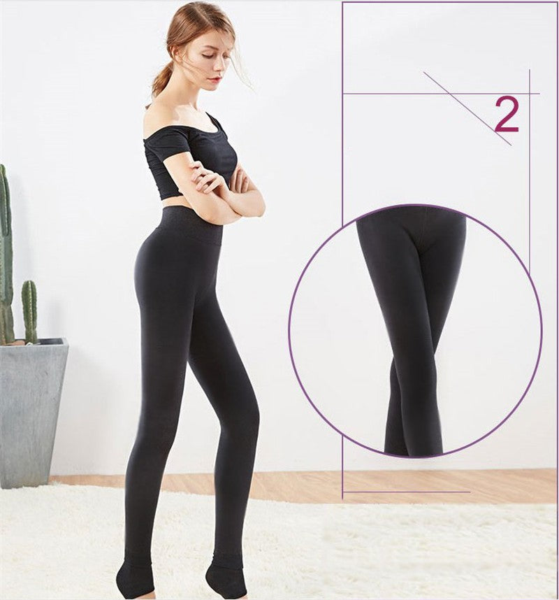 M&T Wear - Winter Women Solid Warm Leggings with High Waist and Fleece