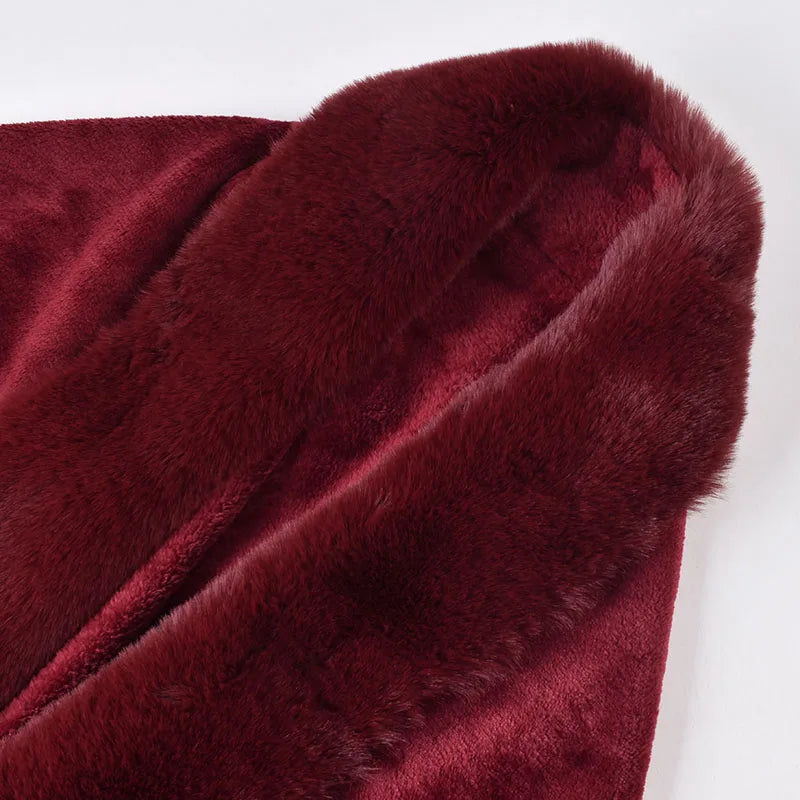 M&T Wear - Winter New Solid Color Shawl Warm Women's Wool Neck Scarf Shawl Dual purpose Thickened Dress Shawl