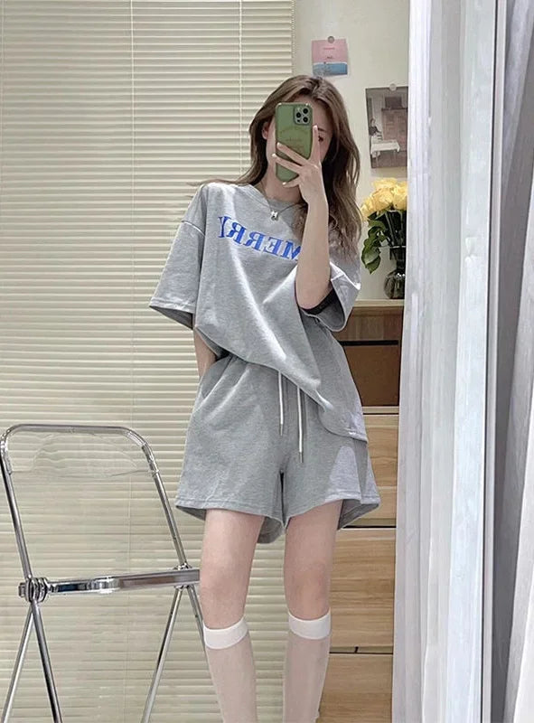M&T Wear - Casual Tracksuit Woman Shorts Stylish Short Sets for Women 2 Pieces Classic Summer Fashion 2024 Top and Bottom New in Matching