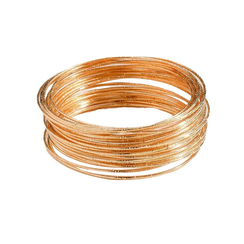 M&T Wear - 30 Pieces Metal Bangles Set for Women