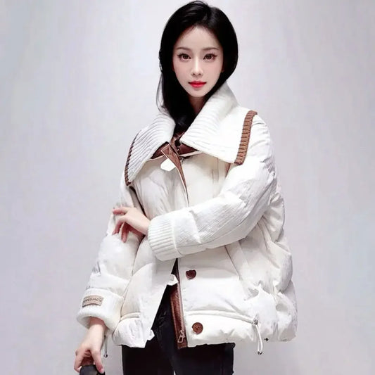 M&T Wear - Quilted Jackets Zip-up Padded Cotton Coats for Women Short Warm Winter on Sale Loose Casual Parkas Woman Great Clothes 2024 Hot