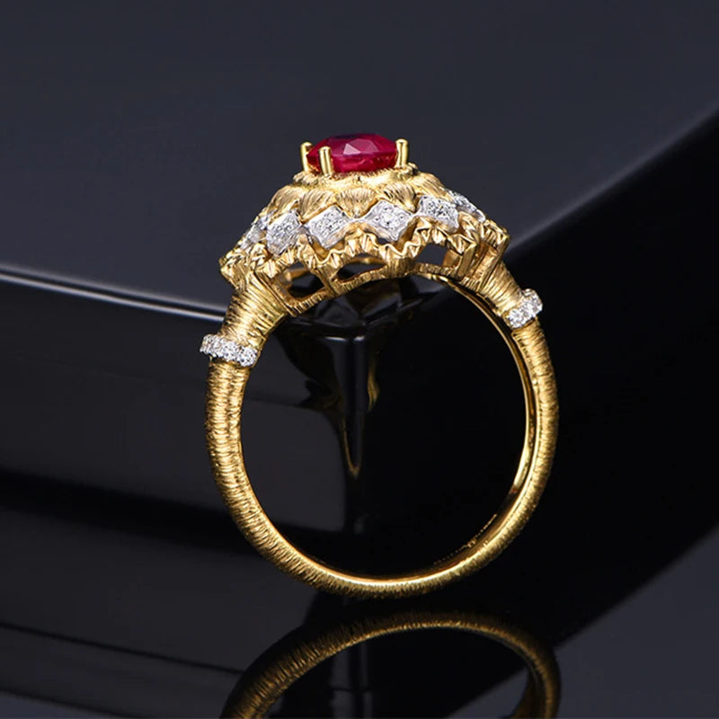 M&T Wear – Vintage Luxury Artificial Ruby Ring for Women