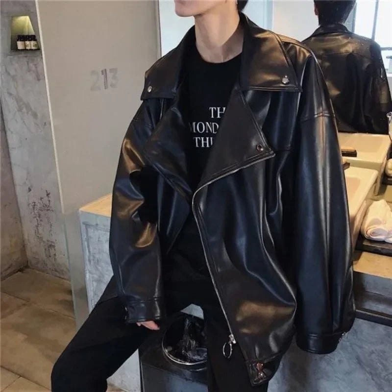 M&T Wear - Trendy Leather Jacket for Men Casual Man Coat Korean Reviews Many Fast Delvery Stylish Harajuku Y2k Cold Vintage New In Deals