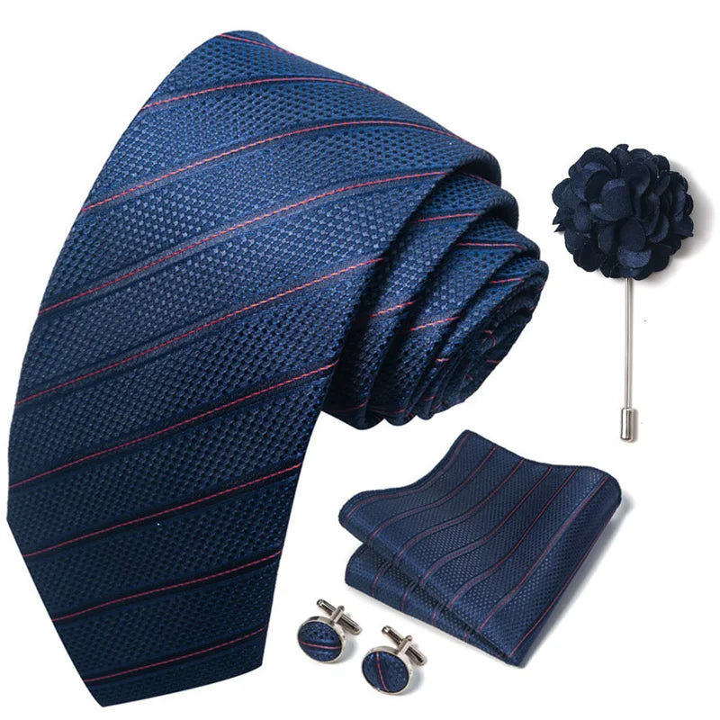 M&T Wear - Luxury Paisley Floral Tie & Accessory Set
