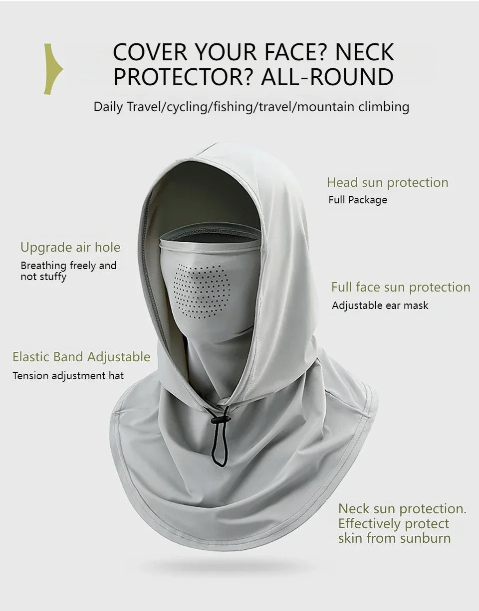 M&T Wear - Outdoor Full Face Sun Hat with Mask, Breathable UV Protection