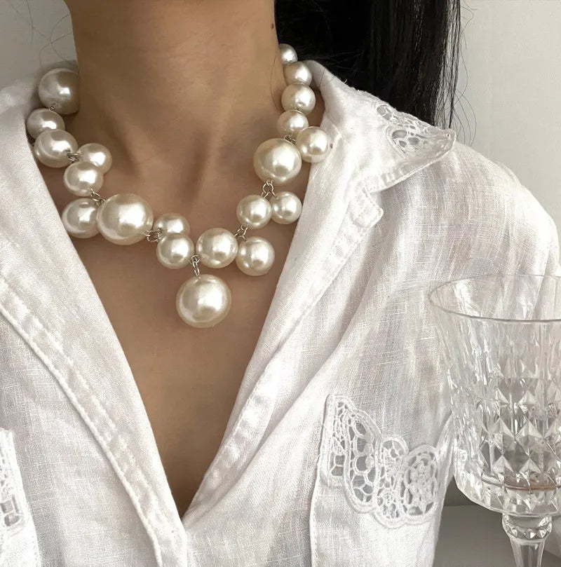 M&T Wear - Pearl Necklace for Women, European & American Style Travel and Wedding Accessory