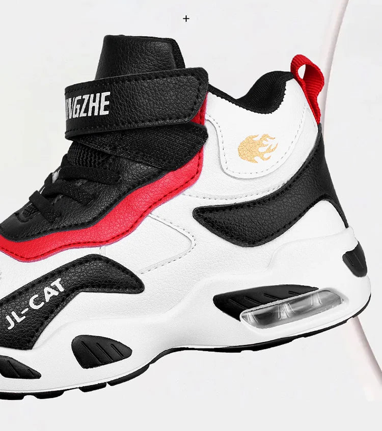 M&T Wear - Kids Basketball Shoes Boys Student Sports Shoes School Daily Outdoor Running Sneakers High Top Children Basketball Sneakers