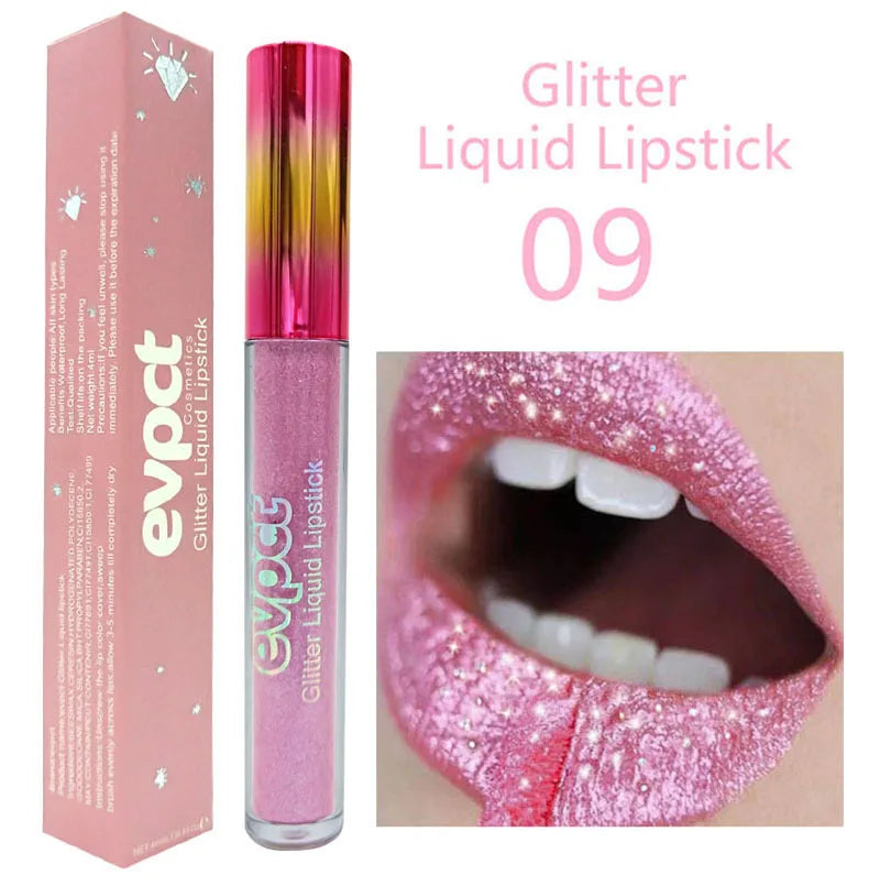 M&T Wear - Diamond Shine 15-Color Glitter Liquid Lipstick