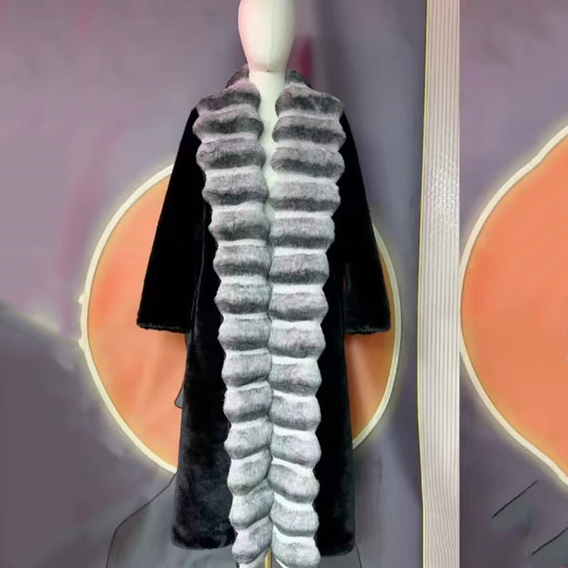 M&T Wear - Women's Faux Sheepskin Loose Fit Winter Coat