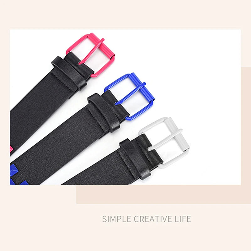 M&T Wear - Personalized Rivets Checkerboard Punk Belt