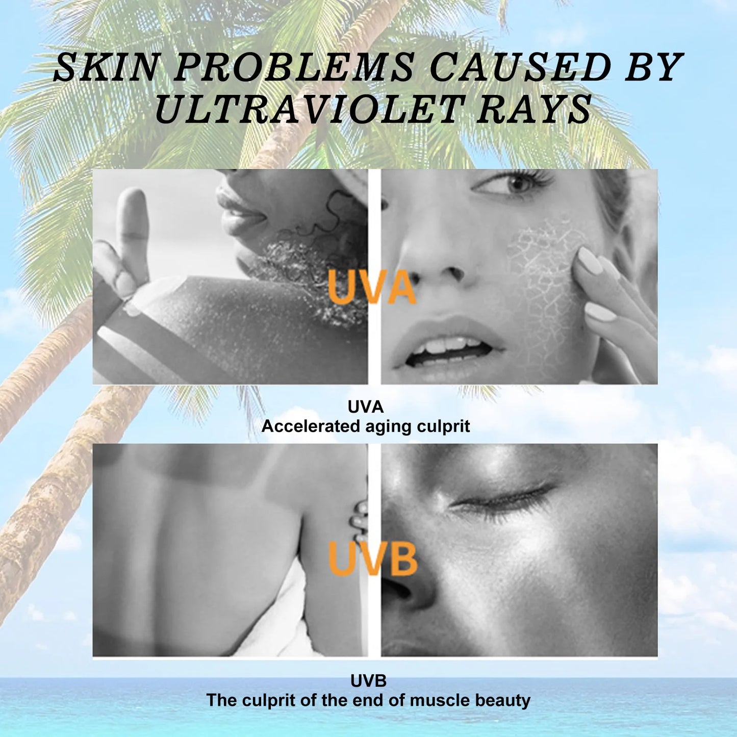 Facial Body Sunscreen Whitening Sun Cream Solar Blocker Moisturizing outdoor ultraviolet rays Protector Solar SPF50 Skin Care