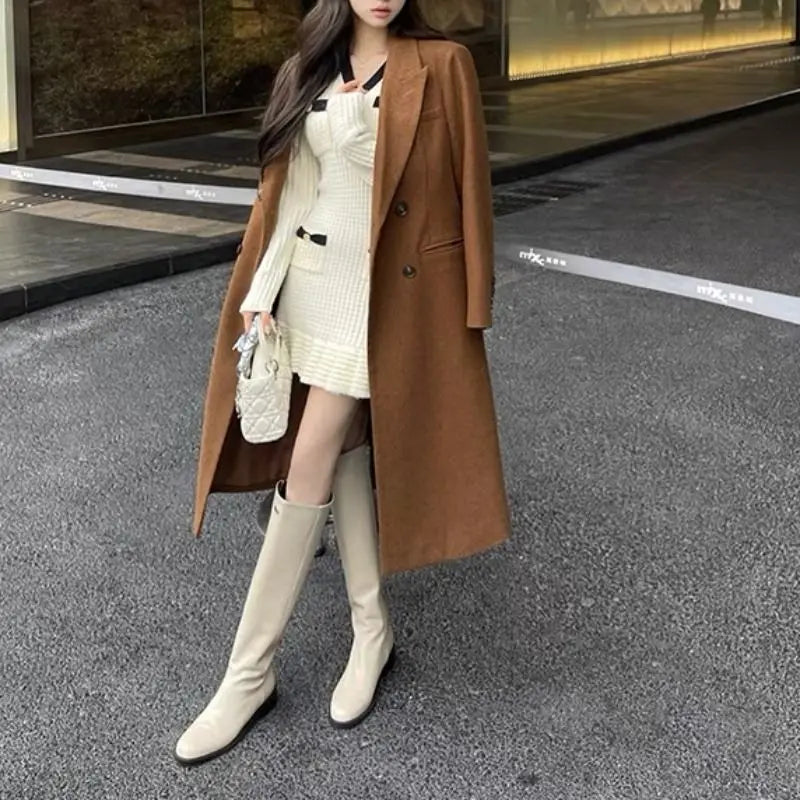 M&T Wear - Elegant V-Neck Slim Fit Knit Mini Dress