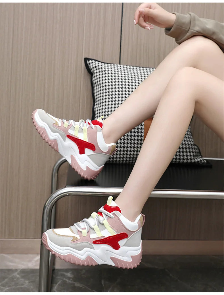 M&T Wear - Breathable Mesh Casual Shoes Woman  Heels   Loafers