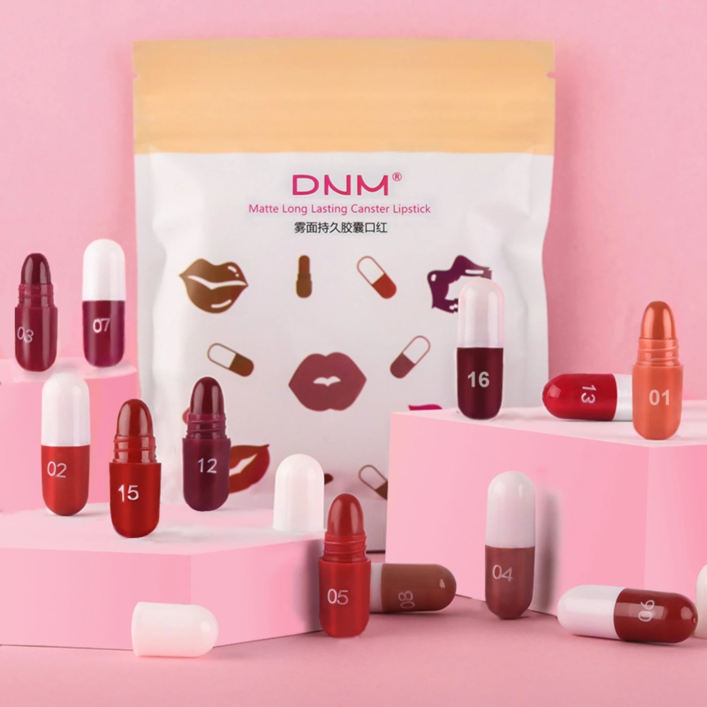 M&T Wear – Velvet Matte Mini Pill Lipstick Set (6/10/18 Colors)