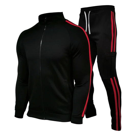M&T Wear - Men's Tracksuit Casual Joggers Hooded Sportswear Jackets And Pants 2 Piece Sets Hip Hop Running Sports Suit