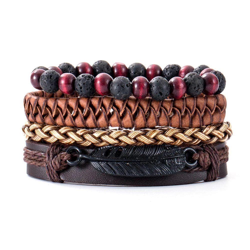 M&T Wear - 06 2024 Leather Braided Bracelet for Men