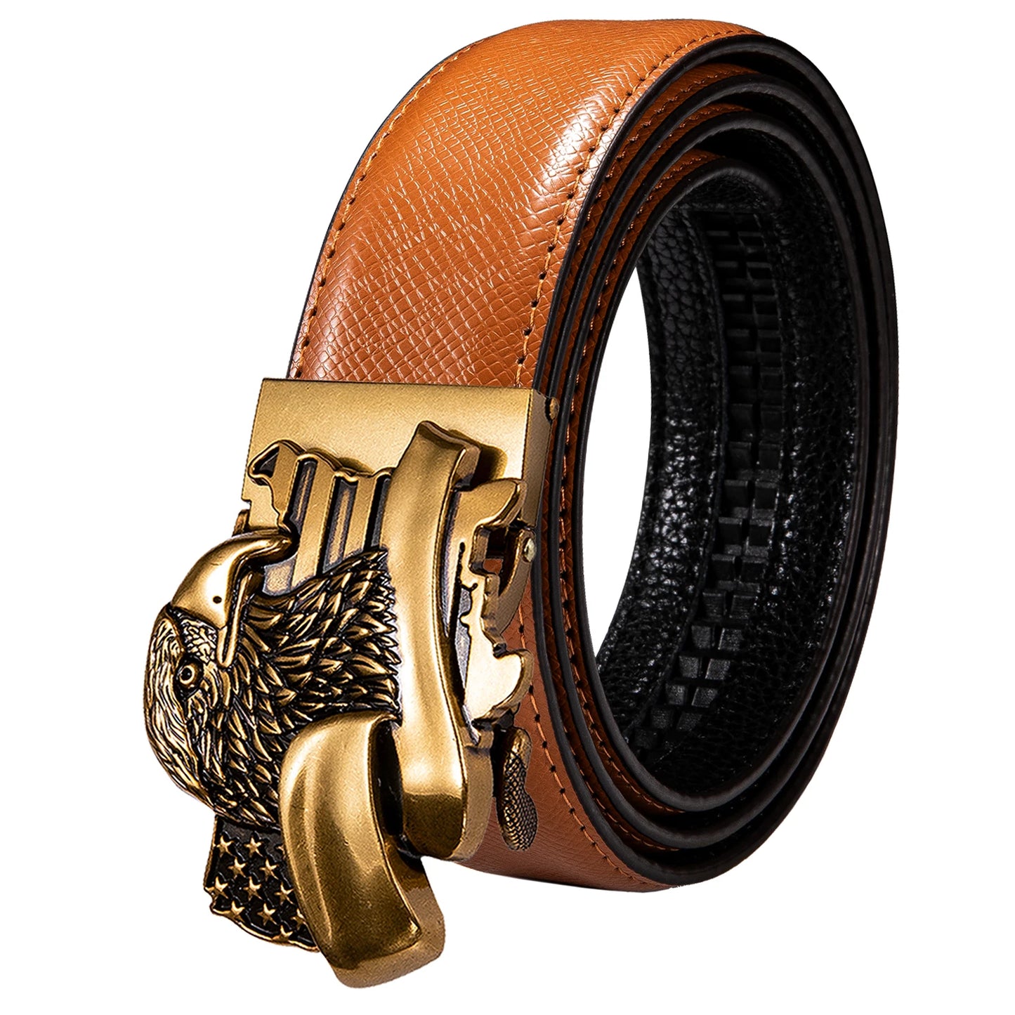 M&T Wear - Luxury Gold Buckle Cowskin Genuine Leather Belt