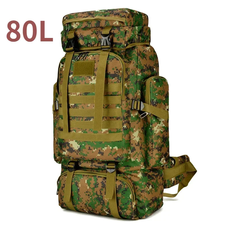 M&T Wear - 80L/100L Expandable Tactical Mountaineering Hiking Backpack