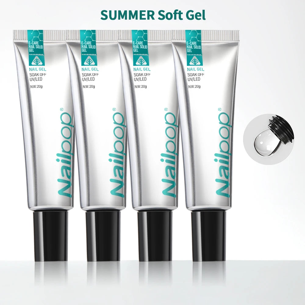 M&T Wear - Soft Nail Tips Gel Glue 20g | Long-Lasting Adhesive for Fake Nails