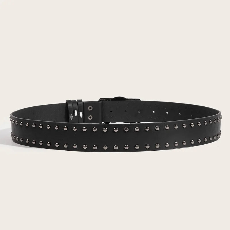 M&T Wear - Punk Goth Rivet Skull Buckle Belt