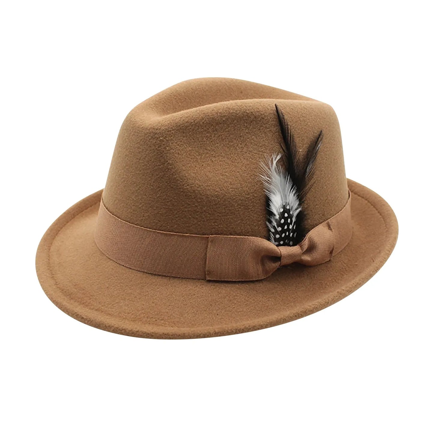 M&T Wear - Elegant Feather Felt Jazz Top Hat