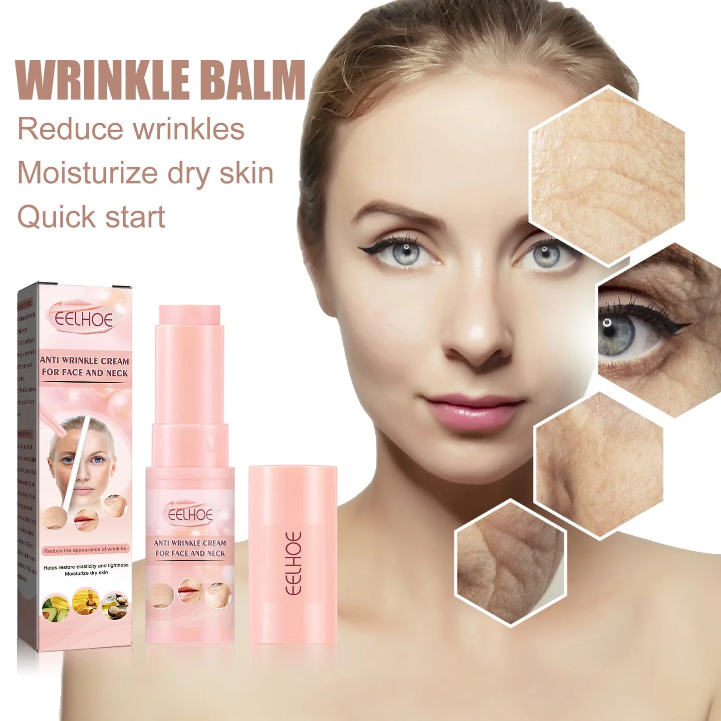 Anti Wrinkle Balm Anti Aging Reduce Fine Lines Moisturize Firming Repair Roughness Nourishing Brighten Dull Wrinkle Remover Balm