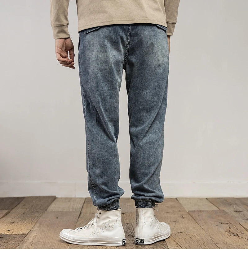 M&T Wear - Classic Washed Blue Denim Jeans for Men American Minimalist