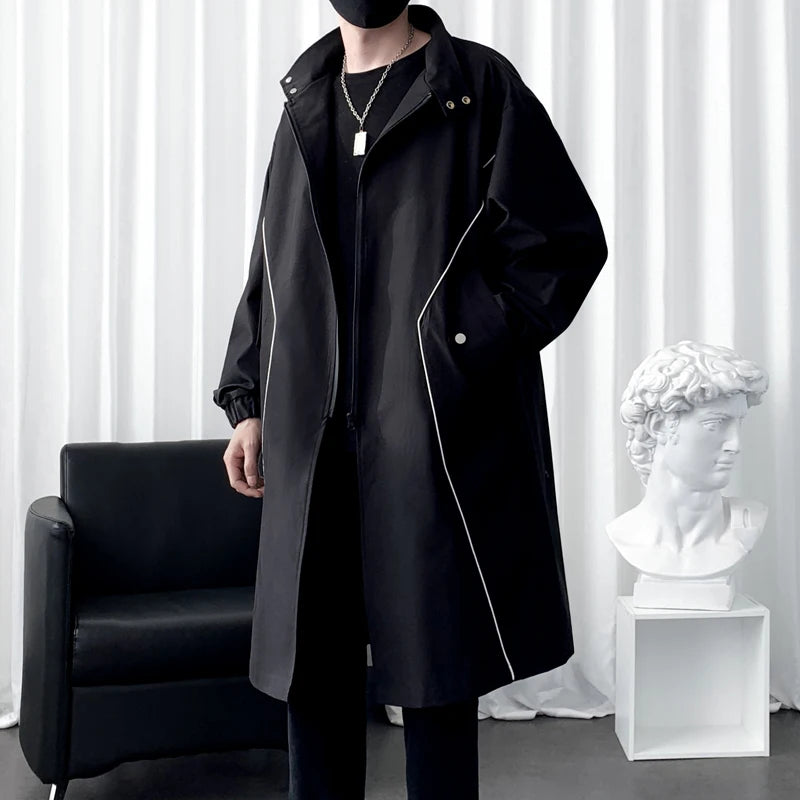 M&T Wear - Men’s Hooded Casual Trench Coat – Lightweight Autumn Windbreaker