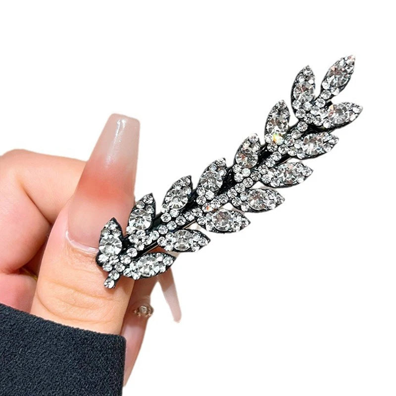 M&T Wear - Elegant Sparkling Wheat Hair Clips 2/4pcs Rhinestone Hair Accessories
