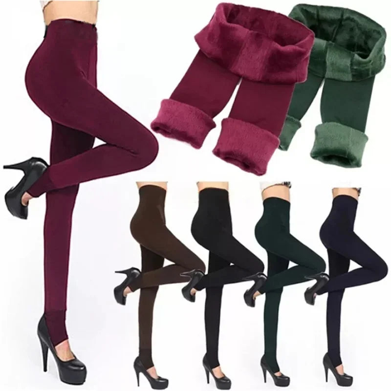 M&T Wear - Winter Velvet High Waist Leggings for Women